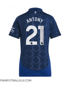 Manchester United Antony #21 Tricou Fotbal Replică 2024-25 Femei Deplasare